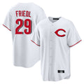 Crovyle C.Reds #29 TJ Friedl Player White Home Game Stitched Jerseys