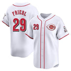 Crovyle C.Reds #29 TJ Friedl Player White Home Limited Stitched Jerseys