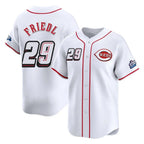 Crovyle C.Reds #29 TJ Friedl Player White Speedway Classic Home Limited Stitched Jerseys