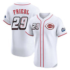 Crovyle C.Reds #29 TJ Friedl Player White Speedway Classic Limited Elite Home Stitched Jerseys