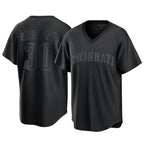 Crovyle C.Reds #30 Ken Griffey Player Black T-shirt Game Home Stitched Jerseys