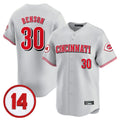 Crovyle C.Reds #30 Ken Griffey Player Gray Vapor Premier Limited Home Stitched Jerseys
