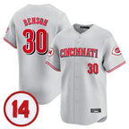 Crovyle C.Reds #30 Ken Griffey Player Gray Vapor Premier Limited Home Stitched Jerseys
