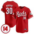 Crovyle C.Reds #30 Ken Griffey Player Red Vapor Premier Limited Home Stitched Jerseys