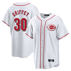 Crovyle C.Reds #30 Ken Griffey Player White Game Home Stitched Jerseys