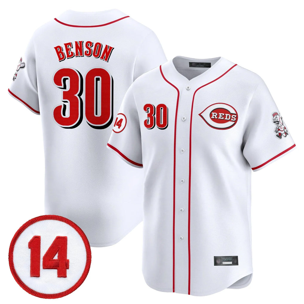 Crovyle C.Reds #30 Ken Griffey Player White Vapor Premier Limited Home Stitched Jerseys