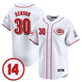 Crovyle C.Reds #30 Ken Griffey Player White Vapor Premier Limited Home Stitched Jerseys