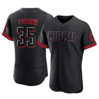 Crovyle C.Reds #35 Jose Trevino Player Black City Connect Limited Elite Home Stitched Jerseys