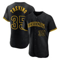 Crovyle C.Reds #35 Jose Trevino Player Black Snake Skin City Limited Elite Home Stitched Jerseys