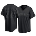 Crovyle C.Reds #35 Jose Trevino Player Black T-shirt Game Home Stitched Jerseys