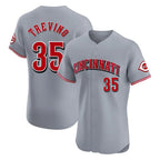 Crovyle C.Reds #35 Jose Trevino Player Gray Limited Elite Home Stitched Jerseys