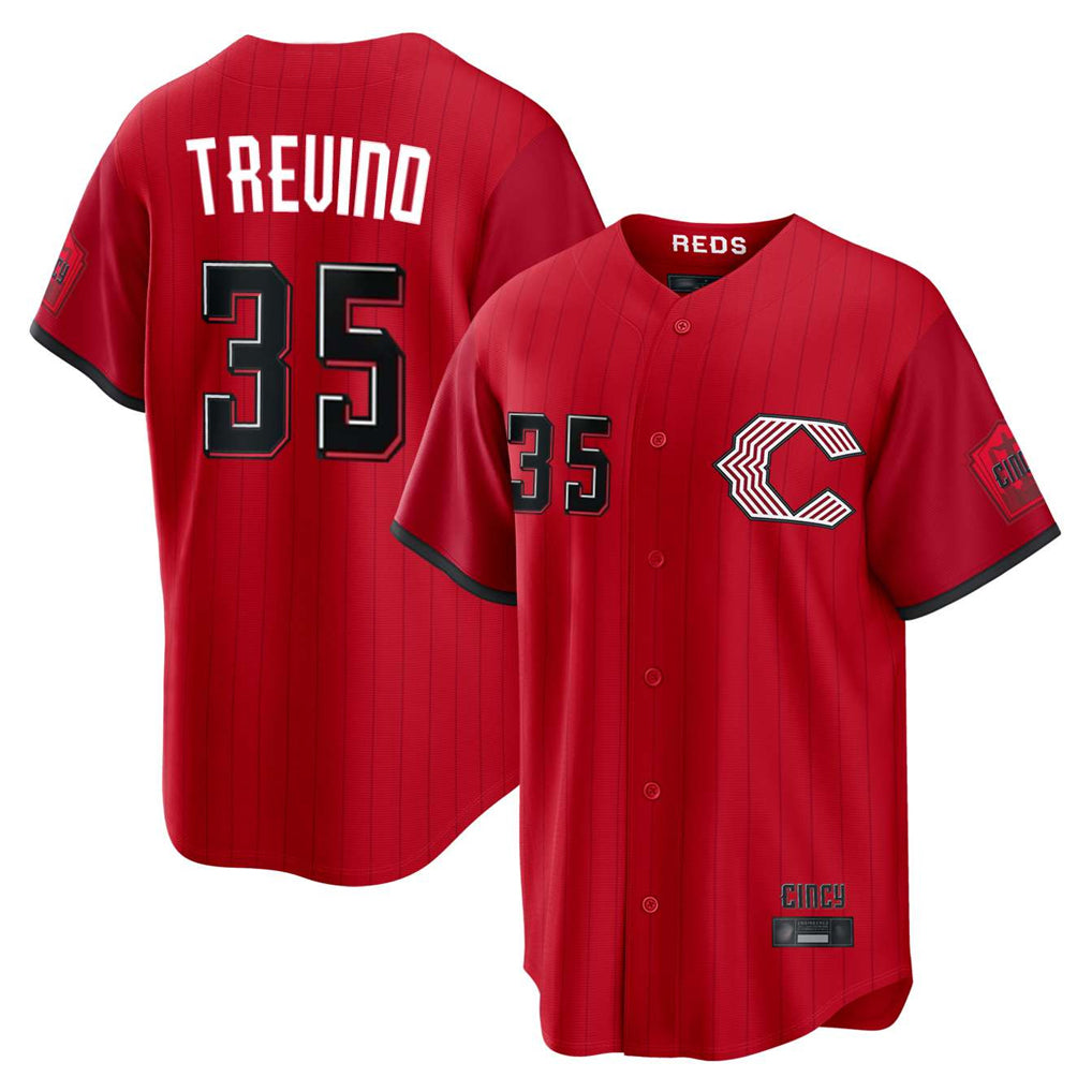Crovyle C.Reds #35 Jose Trevino Player Red 2026 City Connect Home Game Stitched Jerseys