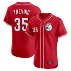 Crovyle C.Reds #35 Jose Trevino Player Red Limited Elite Home Game Stitched Jerseys