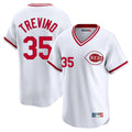 Crovyle C.Reds #35 Jose Trevino Player White Cooperstown Collection Limited T-shirt Home Stitched Jerseys