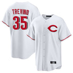 Crovyle C.Reds #35 Jose Trevino Player White Home Game Stitched Jerseys