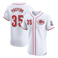 Crovyle C.Reds #35 Jose Trevino Player White Limited Elite Home Stitched Jerseys