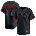 Crovyle C.Reds #37 Tyler Stephenson Player Black City Connect Home Limited Stitched Jerseys