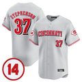 Crovyle C.Reds #37 Tyler Stephenson Player Gray Vapor Premier Limited Home Stitched Jerseys
