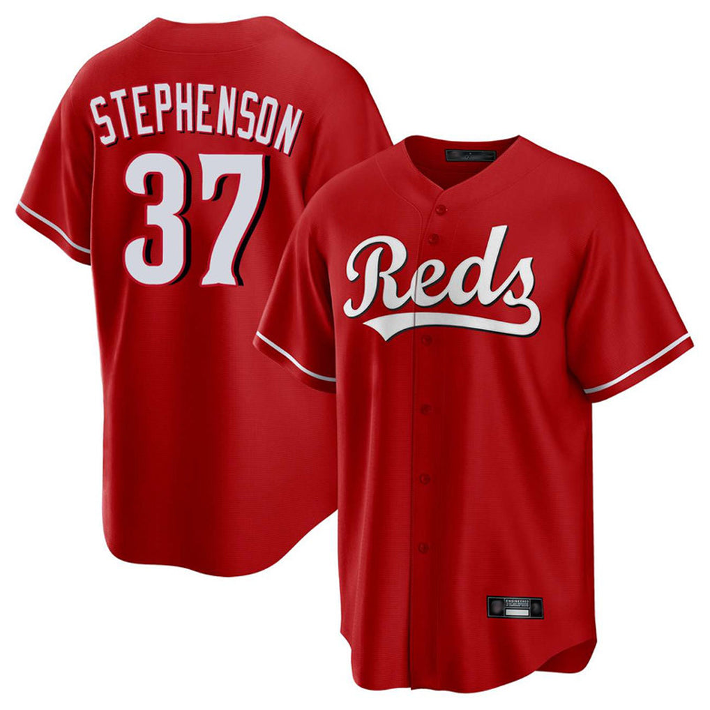 Crovyle C.Reds #37 Tyler Stephenson Player Red Home Game Stitched Jerseys