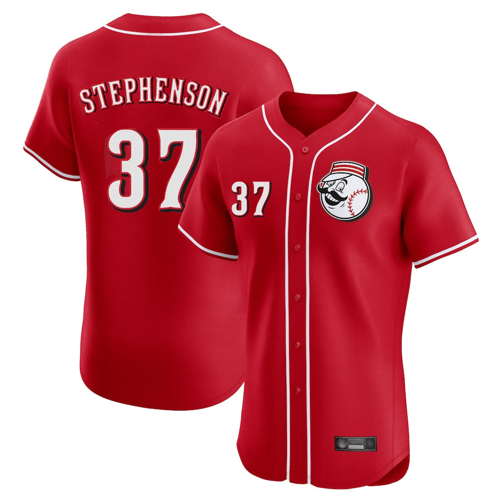 Crovyle C.Reds #37 Tyler Stephenson Player Red Limited Elite Home Game Stitched Jerseys