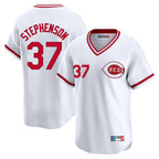 Crovyle C.Reds #37 Tyler Stephenson Player White Cooperstown Collection Limited T-shirt Home Stitched Jerseys