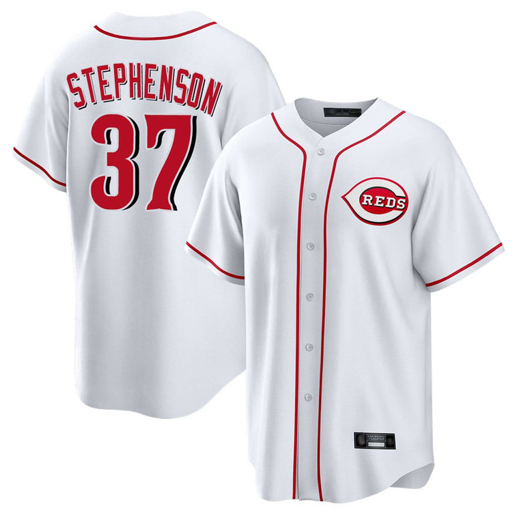 Crovyle C.Reds #37 Tyler Stephenson Player White Game Home Stitched Jerseys