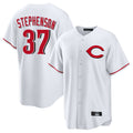 Crovyle C.Reds #37 Tyler Stephenson Player White Home Game Stitched Jerseys