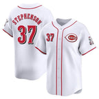 Crovyle C.Reds #37 Tyler Stephenson Player White Home Limited Stitched Jerseys