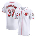 Crovyle C.Reds #37 Tyler Stephenson Player White Limited Elite Home Stitched Jerseys