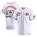 Crovyle C.Reds #37 Tyler Stephenson Player White Speedway Classic Home Limited Stitched Jerseys