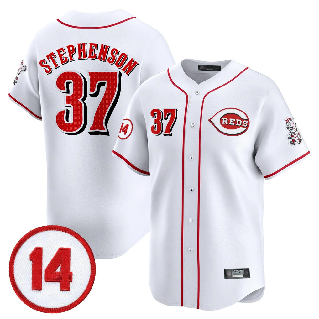 Crovyle C.Reds #37 Tyler Stephenson Player White Vapor Premier Limited Home Stitched Jerseys