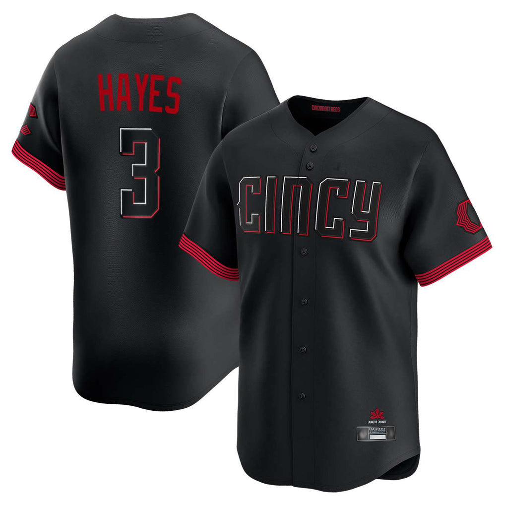 Crovyle C.Reds #3 Ke'Bryan Hayes Player Black City Connect Home Limited Stitched Jerseys