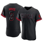 Crovyle C.Reds #3 Ke'Bryan Hayes Player Black City Connect Limited Elite Home Stitched Jerseys