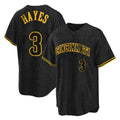Crovyle C.Reds #3 Ke'Bryan Hayes Player Black Snake Skin City Home Stitched Jerseys