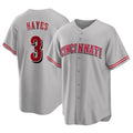 Crovyle C.Reds #3 Ke'Bryan Hayes Player Gray Home Game Stitched Jerseys