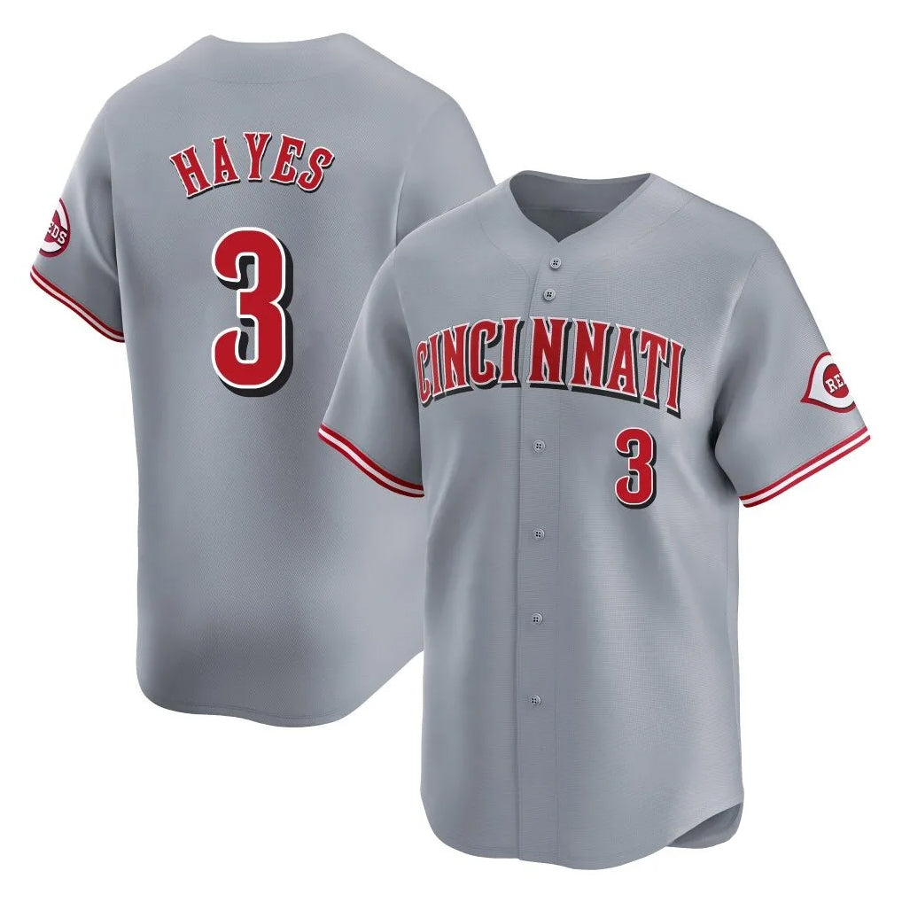 Crovyle C.Reds #3 Ke'Bryan Hayes Player Gray Home Limited Stitched Jerseys
