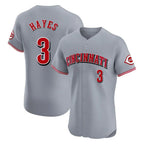Crovyle C.Reds #3 Ke'Bryan Hayes Player Gray Limited Elite Home Stitched Jerseys