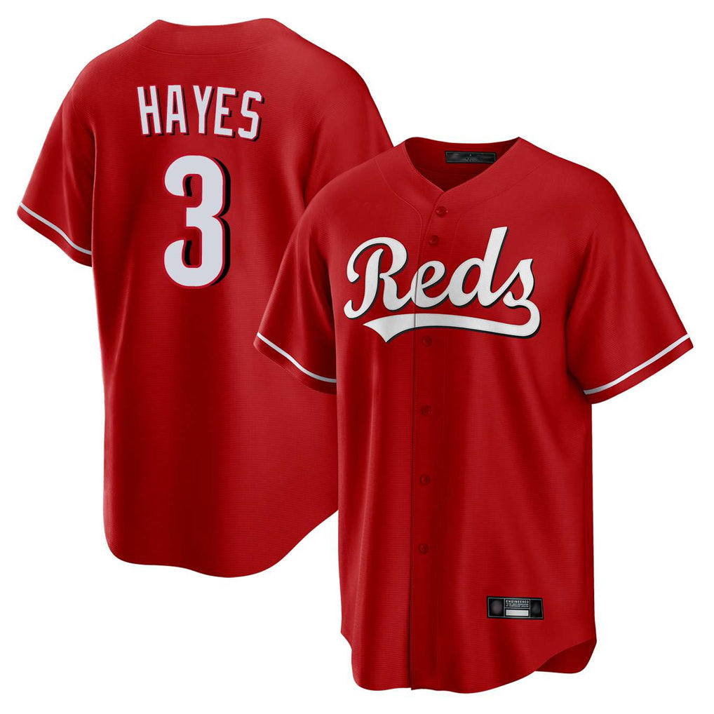Crovyle C.Reds #3 Ke'Bryan Hayes Player Red Home Game Stitched Jerseys