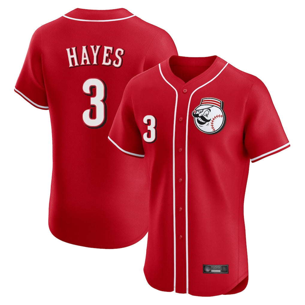 Crovyle C.Reds #3 Ke'Bryan Hayes Player Red Limited Elite Home Game Stitched Jerseys