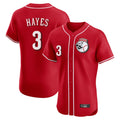 Crovyle C.Reds #3 Ke'Bryan Hayes Player Red Limited Elite Home Game Stitched Jerseys