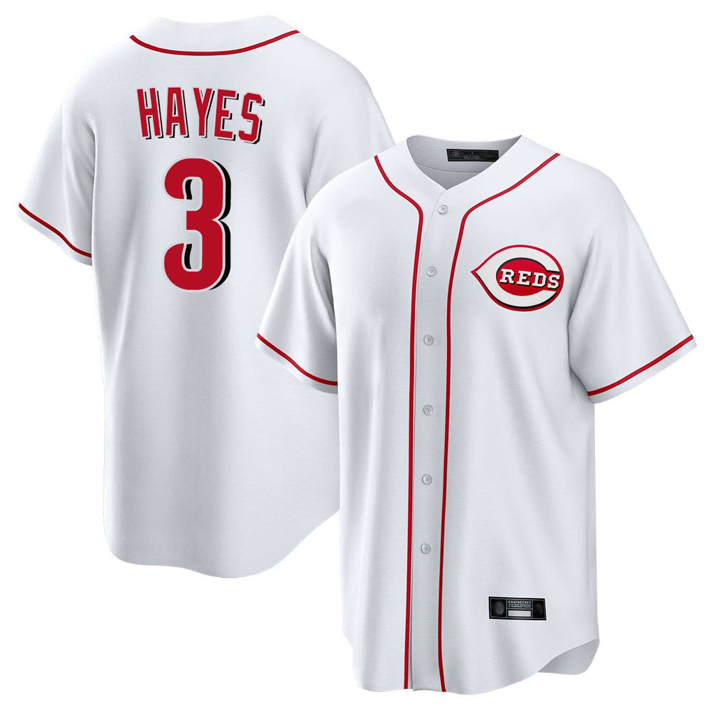 Crovyle C.Reds #3 Ke'Bryan Hayes Player White Game Home Stitched Jerseys