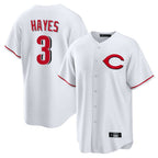 Crovyle C.Reds #3 Ke'Bryan Hayes Player White Home Game Stitched Jerseys