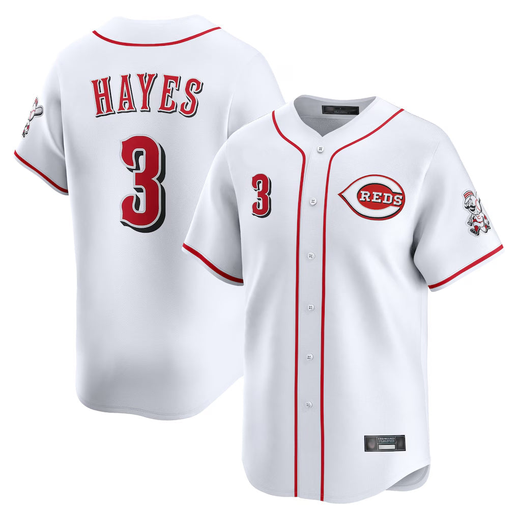 Crovyle C.Reds #3 Ke'Bryan Hayes Player White Home Limited Stitched Jerseys