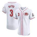Crovyle C.Reds #3 Ke'Bryan Hayes Player White Limited Elite Home Stitched Jerseys