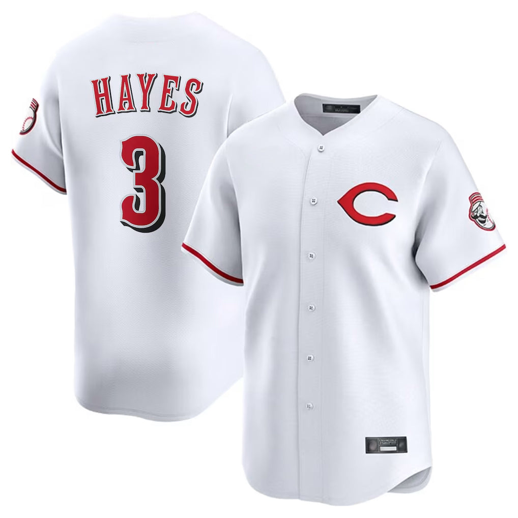 Crovyle C.Reds #3 Ke'Bryan Hayes Player White Limited Home Stitched Jerseys