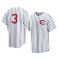Crovyle C.Reds #3 Ke'Bryan Hayes Player White Stripe Field of Dreams Game Home Stitched Jerseys