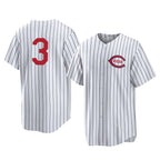 Crovyle C.Reds #3 Ke'Bryan Hayes Player White Stripe Field of Dreams Game Home Stitched Jerseys