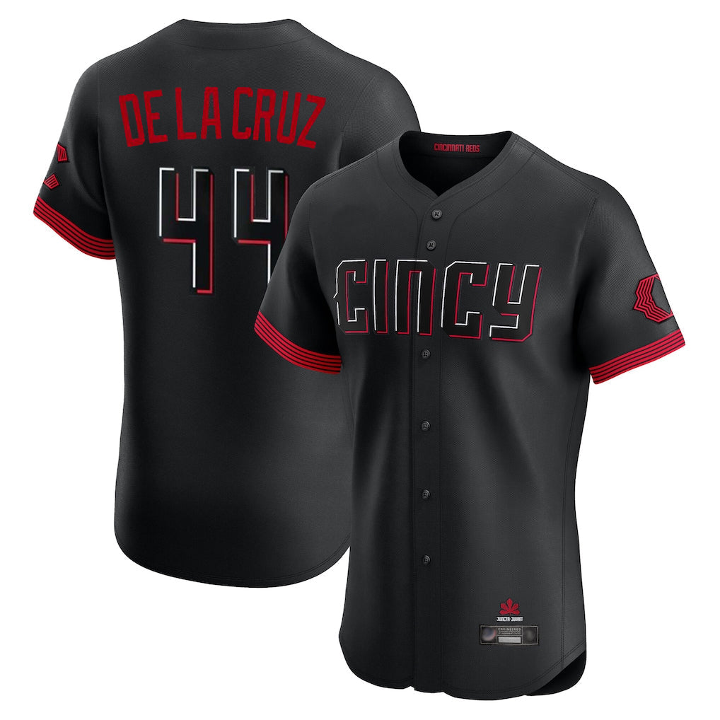 Crovyle C.Reds #44 Elly De La Cruz Player Black City Connect Limited Elite Home Stitched Jerseys