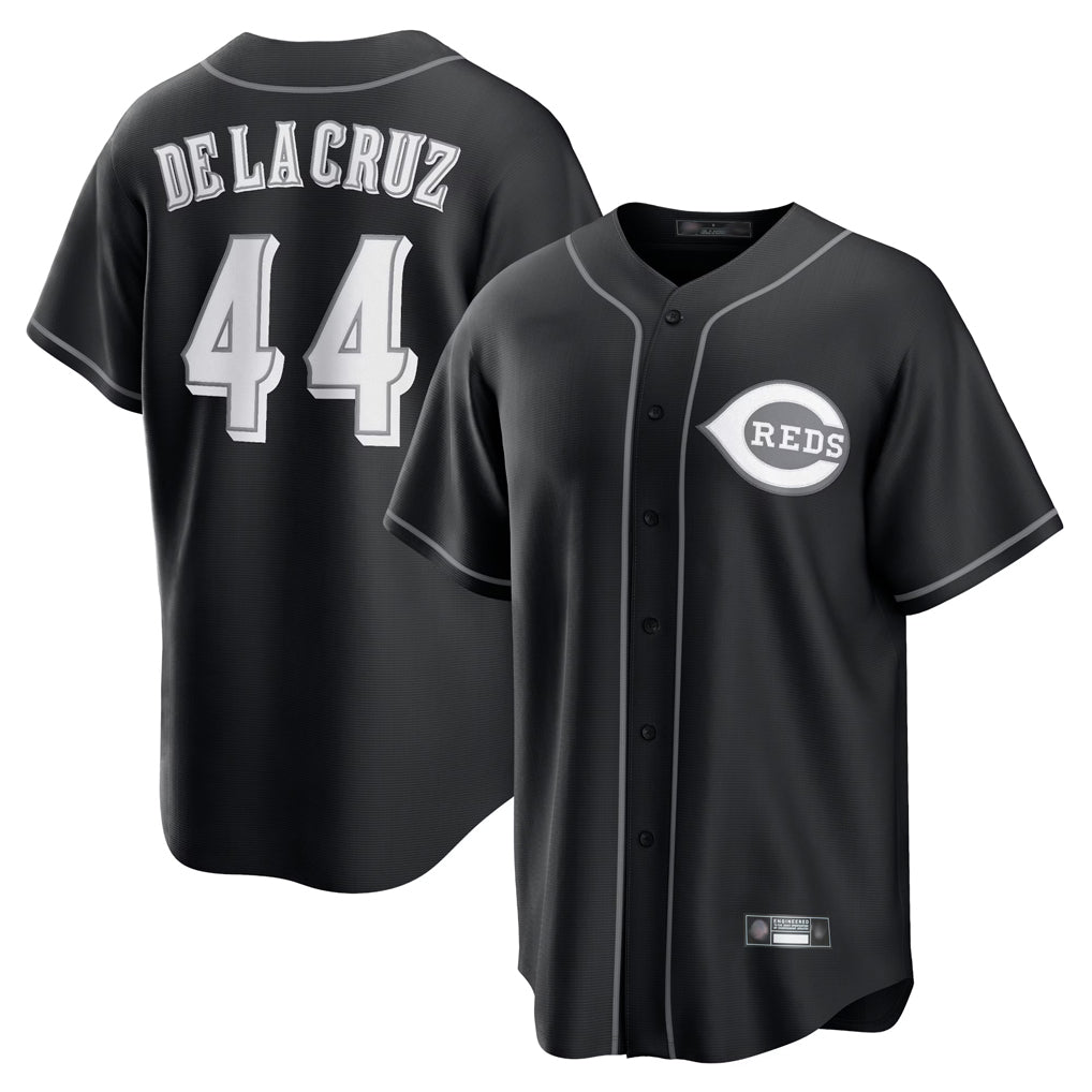 Crovyle C.Reds #44 Elly De La Cruz Player Black Home Game Stitched Jerseys