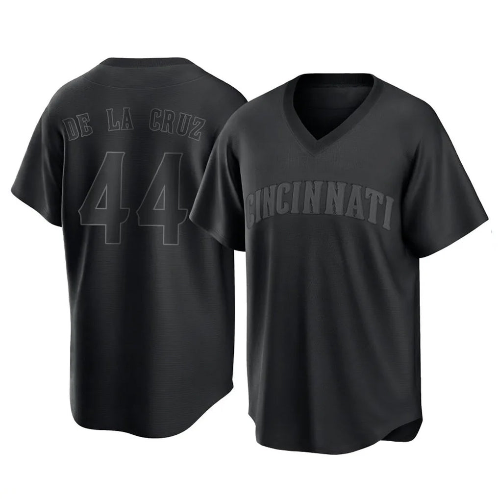 Crovyle C.Reds #44 Elly De La Cruz Player Black T-shirt Game Home Stitched Jerseys